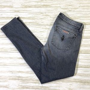 Hudson jeans womens 29 light gray slim fit faded denim stretch jeans EUC